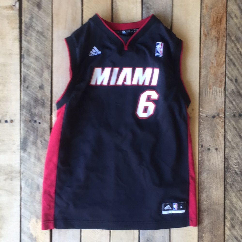 Miami Heat #6 Lebron James Jersey Size Youth Large